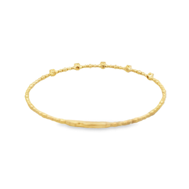 Flexible Diamond Bangle Bracelet in Yellow Gold