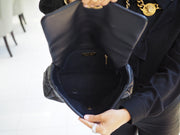 Pre-Owned Chanel 19 Large Quilted Shoulder Bag Goat Skin