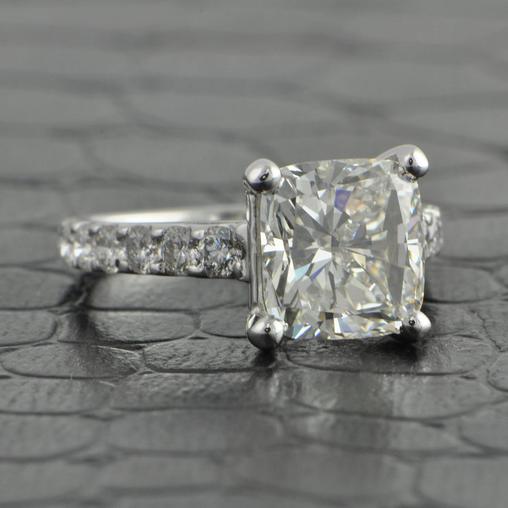 3.32 ct. J-VS2 Cushion Cut Diamond Engagement Ring