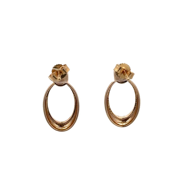 Diamond Accented Earrings in Yellow Gold