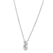 Pear Shape Diamond Necklace in White Gold