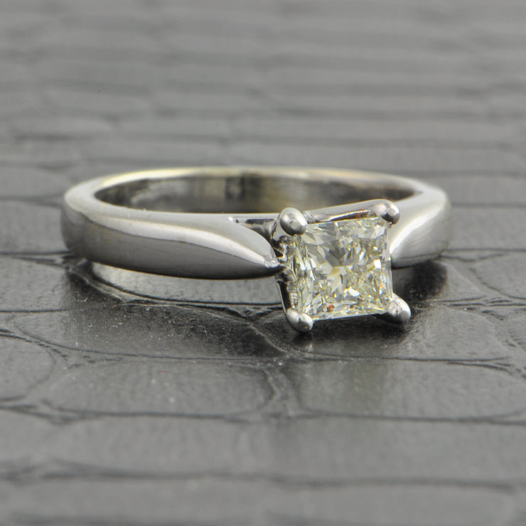 0.75 ct Princess Cut Diamond Engagement Ring in White Gold