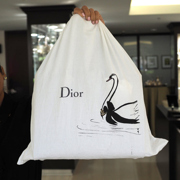 Pre-Owned Christian Dior Medium D-Lite Cannage Embroidered Canvas Handbag