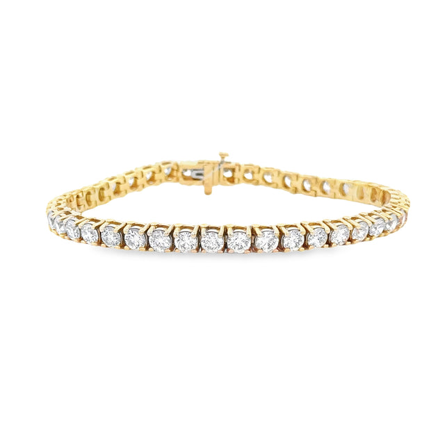 13.20 CTW Diamond Tennis Bracelet in Yellow Gold