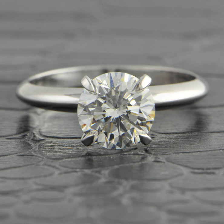 GIA 1.51 ct. Round Brilliant Cut Diamond in White Gold