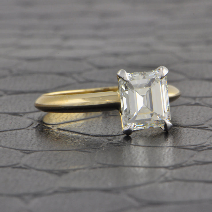 GIA 1.67 ct. H-VS1 Emerald Cut Diamond Engagement Ring