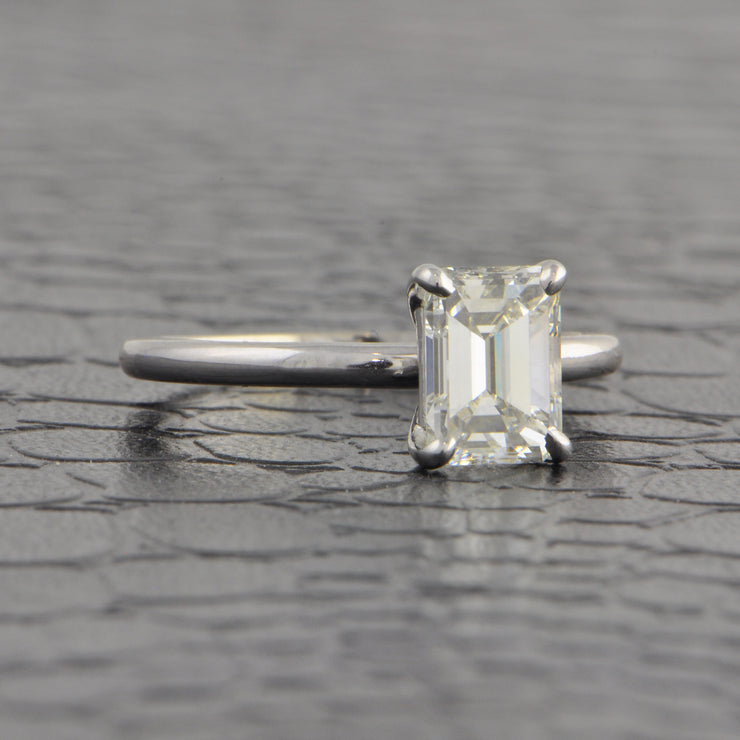 GIA 1.52 ct. H-VVS1 Emerald Cut Diamond Engagement Ring