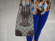 Gucci GG Coated Canvas Buckle Travel Tote