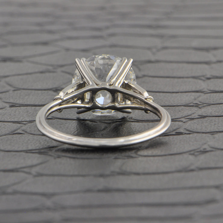 Vintage Art Deco 4.02 ct. Old European Cut Diamond Engagement Ring in Platinum