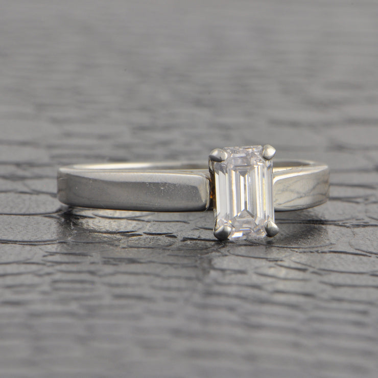 .74 ct. E-VS1 Emerald Cut Diamond Engagement Ring in Platinum
