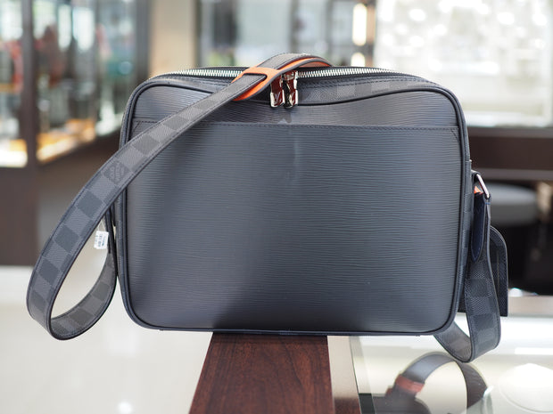 Louis Vuitton Epi Leather Damier Graphite Slim Messenger Bag