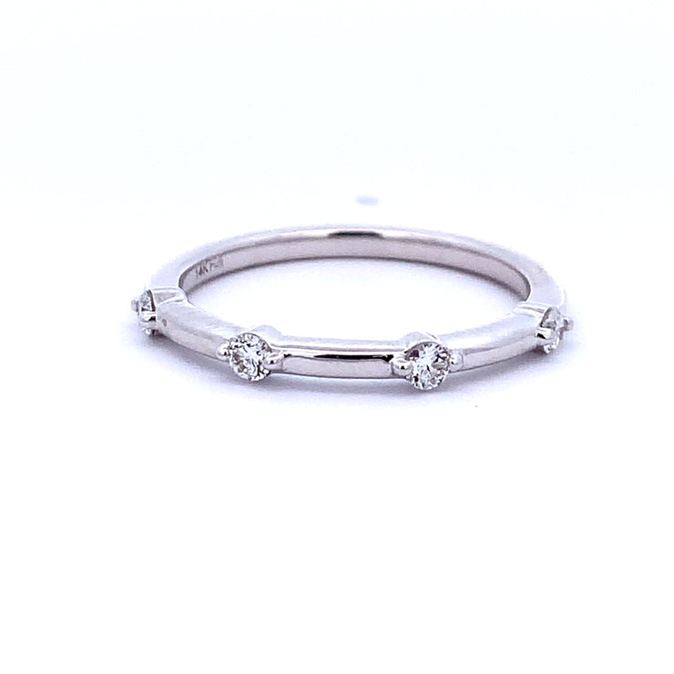 Four Diamond Band in White Gold