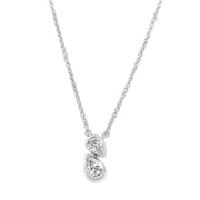 Pear Shape Diamond Necklace in White Gold