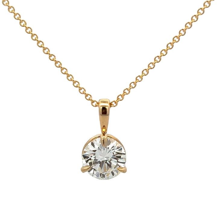 2.10 ct. J-VS2 Round Brilliant Cut Diamond Solitaire Pendant