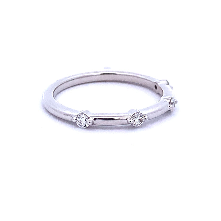 Four Diamond Band in White Gold
