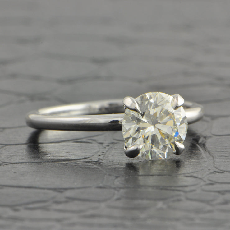 GIA 1.55 ct. Round Brilliant Cut Diamond Engagement Ring in White Gold