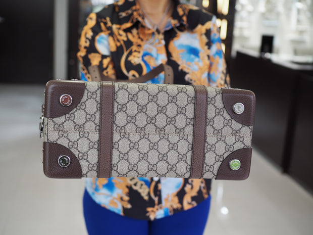 Gucci GG Coated Canvas Buckle Travel Tote