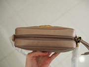 Pre-owned Gucci Calfskin Matelasse Small GG Marmont Chain Shoulder Bag Porcelain Rose