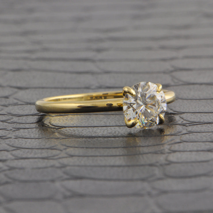 GIA 1.06 ct. Round Brilliant Cut Diamond Engagement Ring