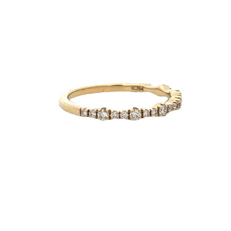 Diamond Wedding Band in Yellow Gold
