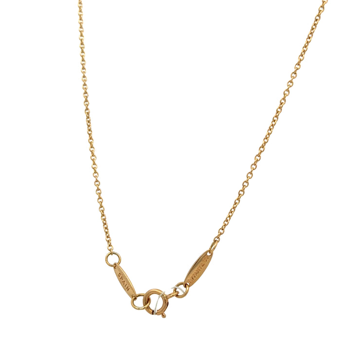 Elsa Peretti for Tiffany & Co. Lapis Bean Slide Pendant in 18k Yellow Gold