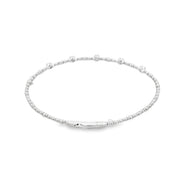Flexible Diamond Bangle Bracelet in White Gold
