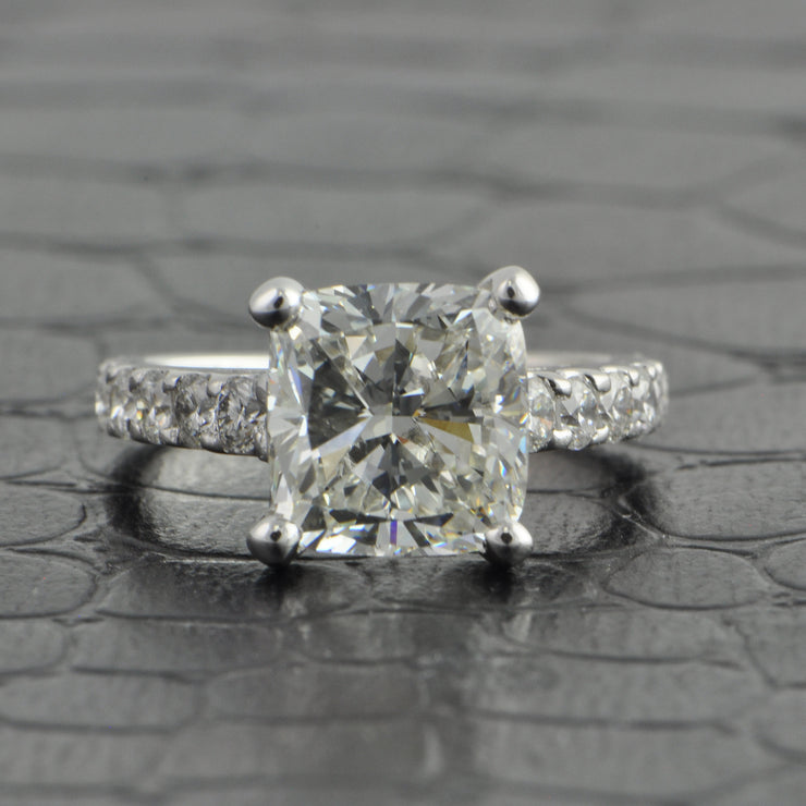 3.32 ct. J-VS2 Cushion Cut Diamond Engagement Ring